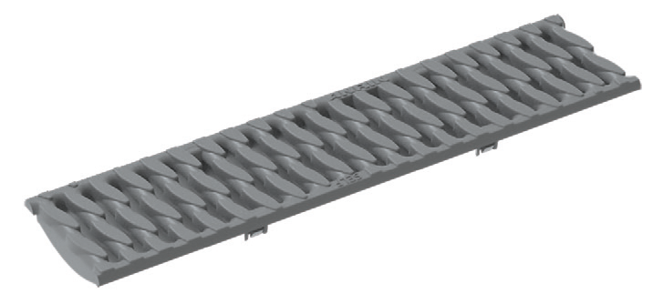 Bild Kunststoff-Stegrost OvalGrip Design grau