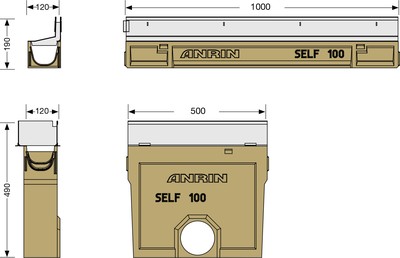 Bild Rinnenmaß Rinne (Schlitzaufsatz)