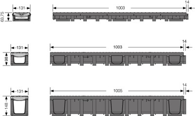 Bild Rinnenmaß Kunststoffrinnen